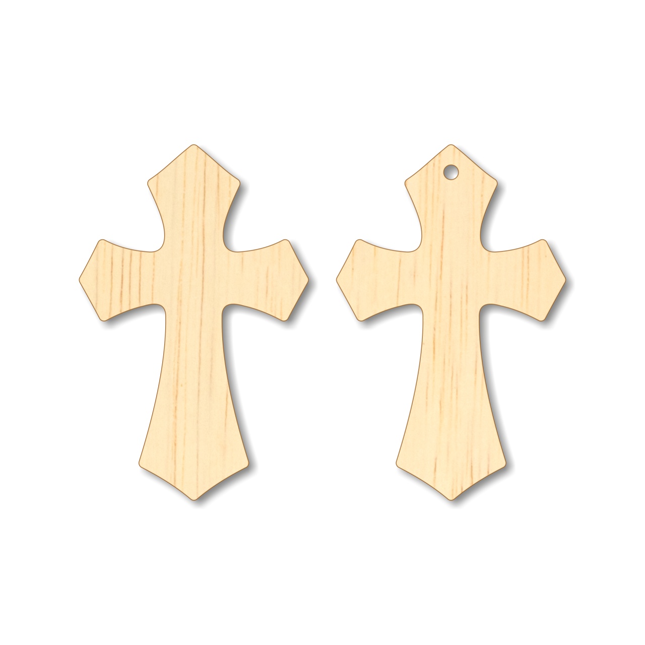 Cruce evazată Doxa, 6,5×10 cm, placaj lemn natur :: 10 cm