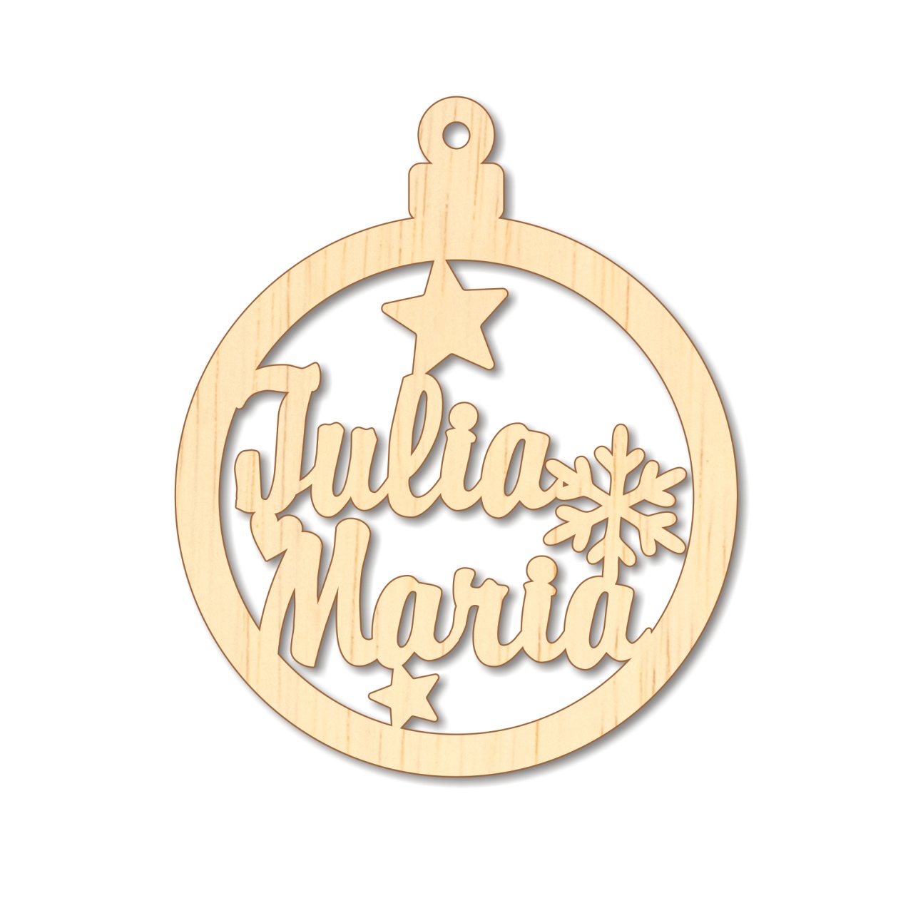 Glob cu 2 prenume sau 2 cuvinte, placaj, 9×11 cm :: 2 prenume