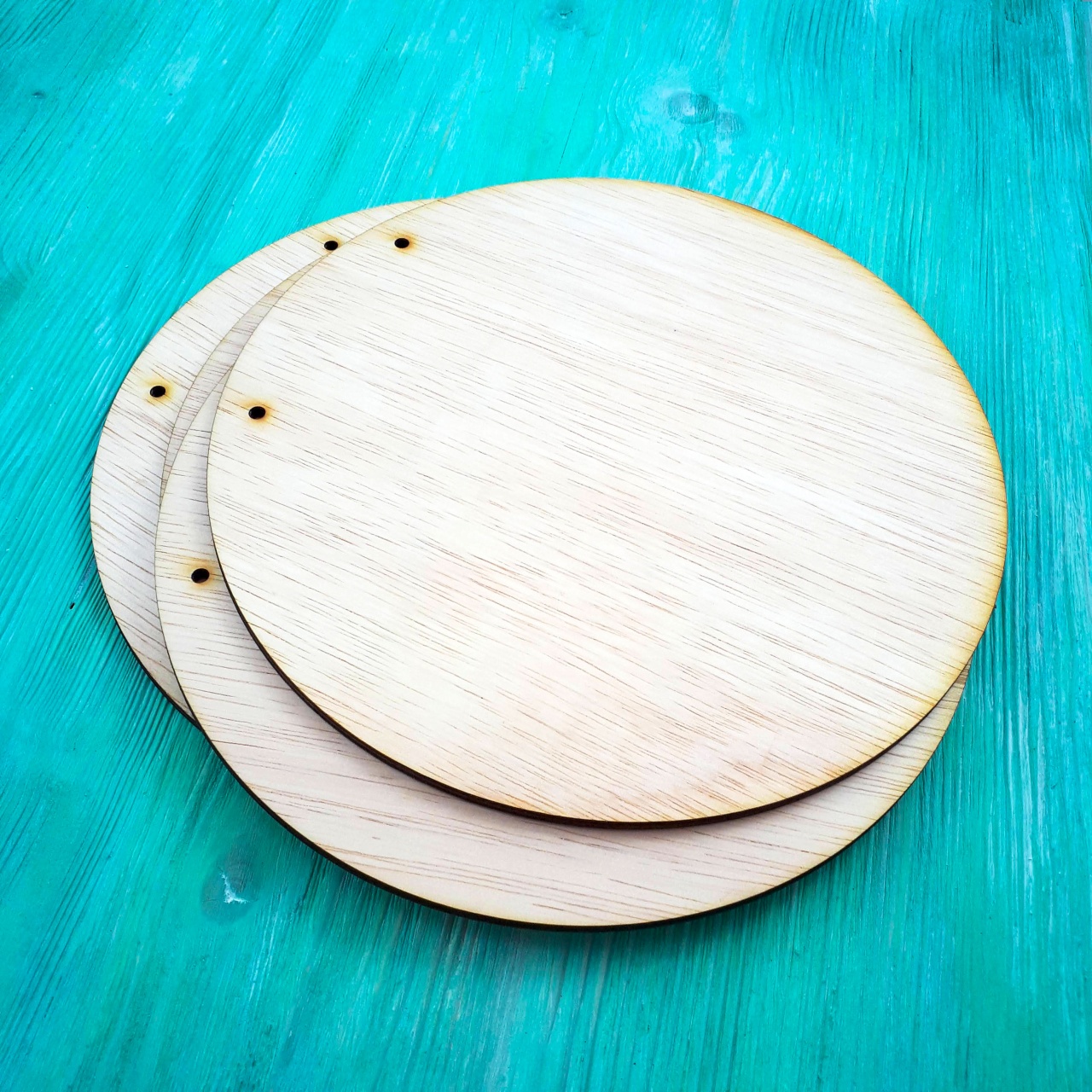 Bază rotundă cu sau fără găuri, 22 cm, placaj :: 22 cm