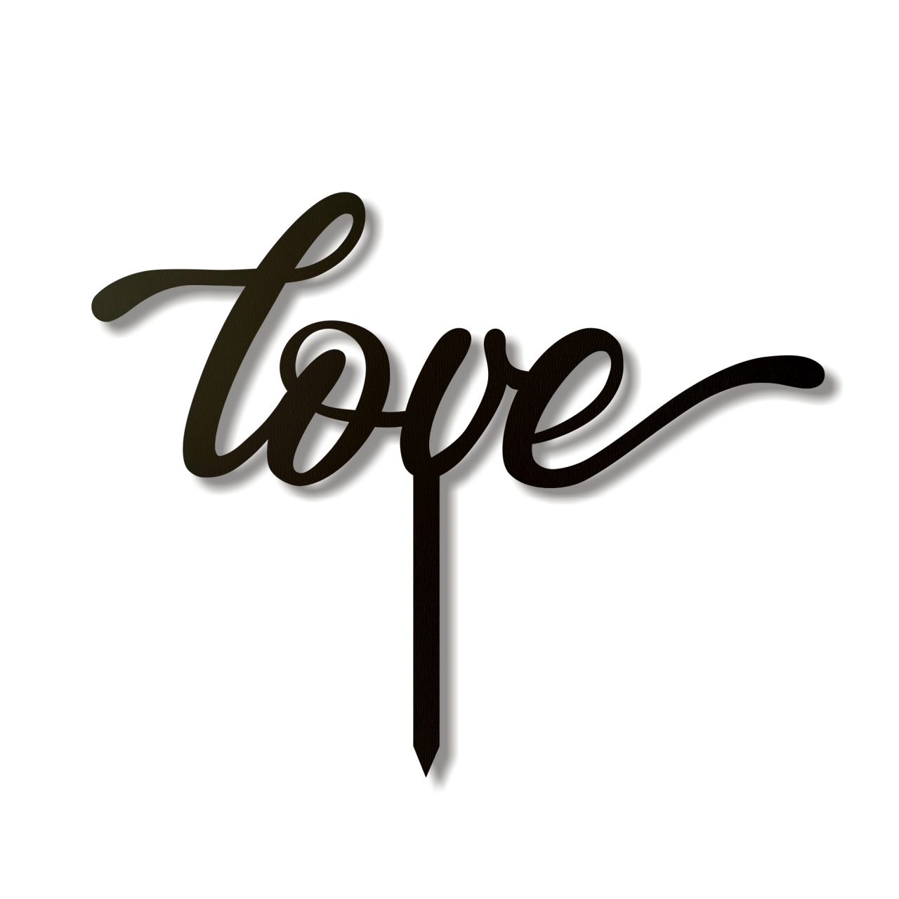 Topper LOVE, 12,5×10 cm, plexiglas oglindă aurie