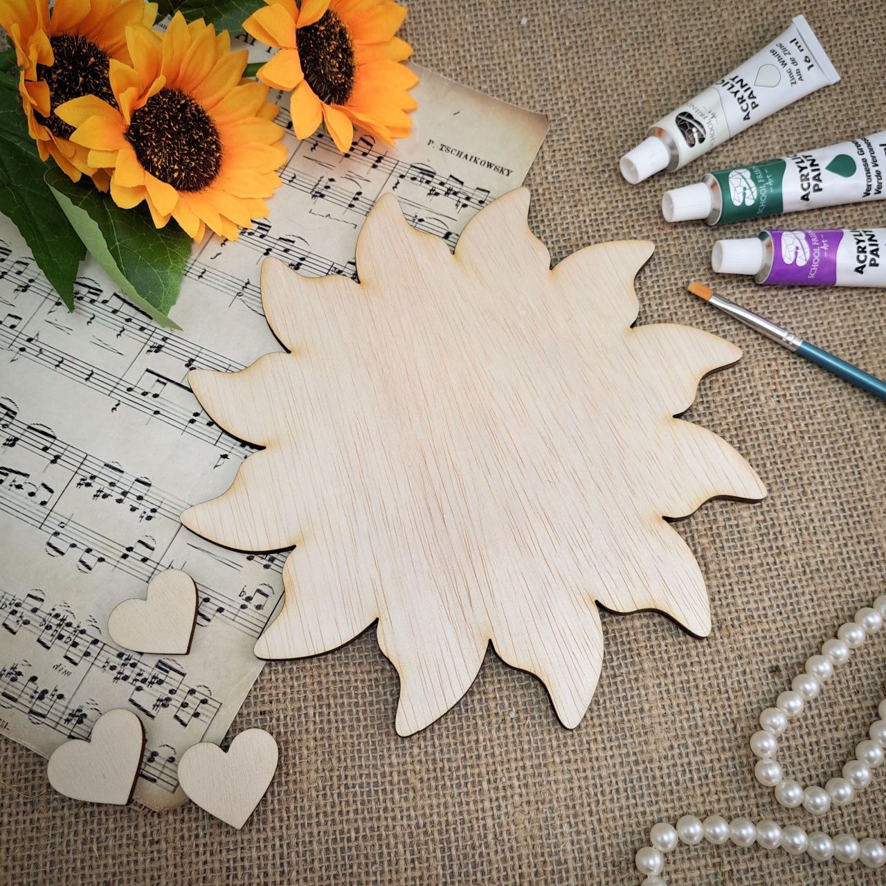 Soare, 25×25 cm, placaj lemn :: 25 cm