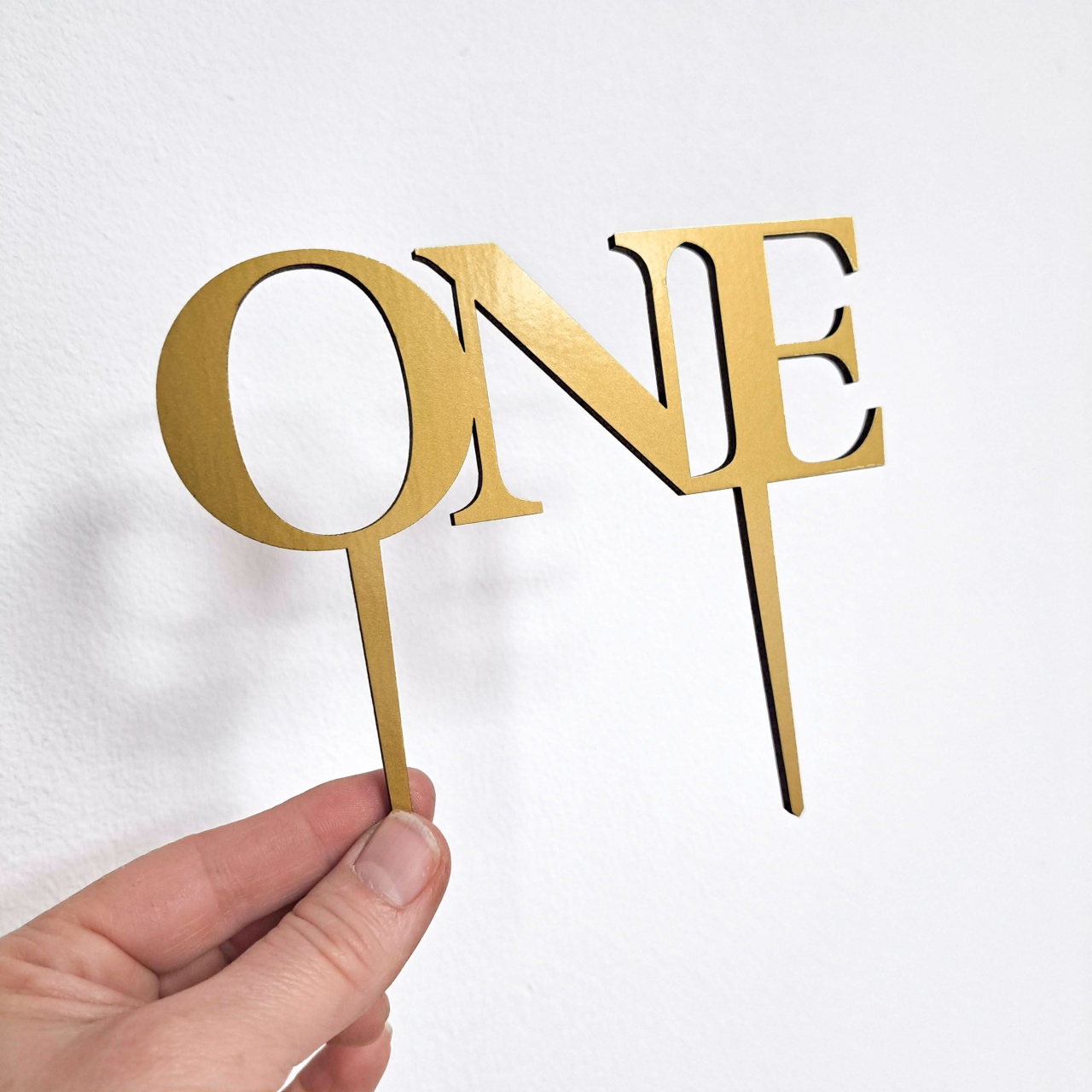 Topper ONE, placaj auriu, 14x12 cm