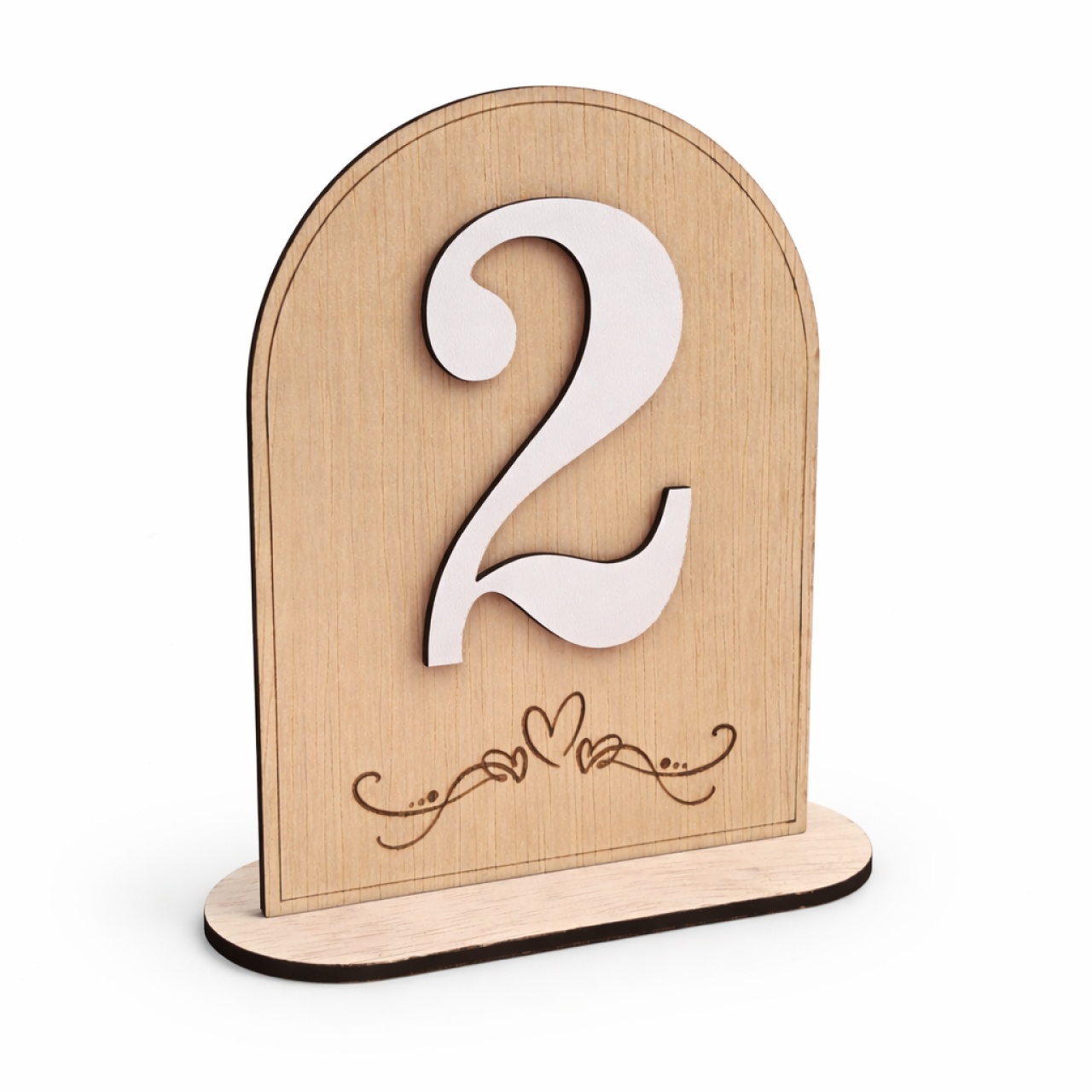 Tabliță număr masă restaurant, 12×16 cm, placaj