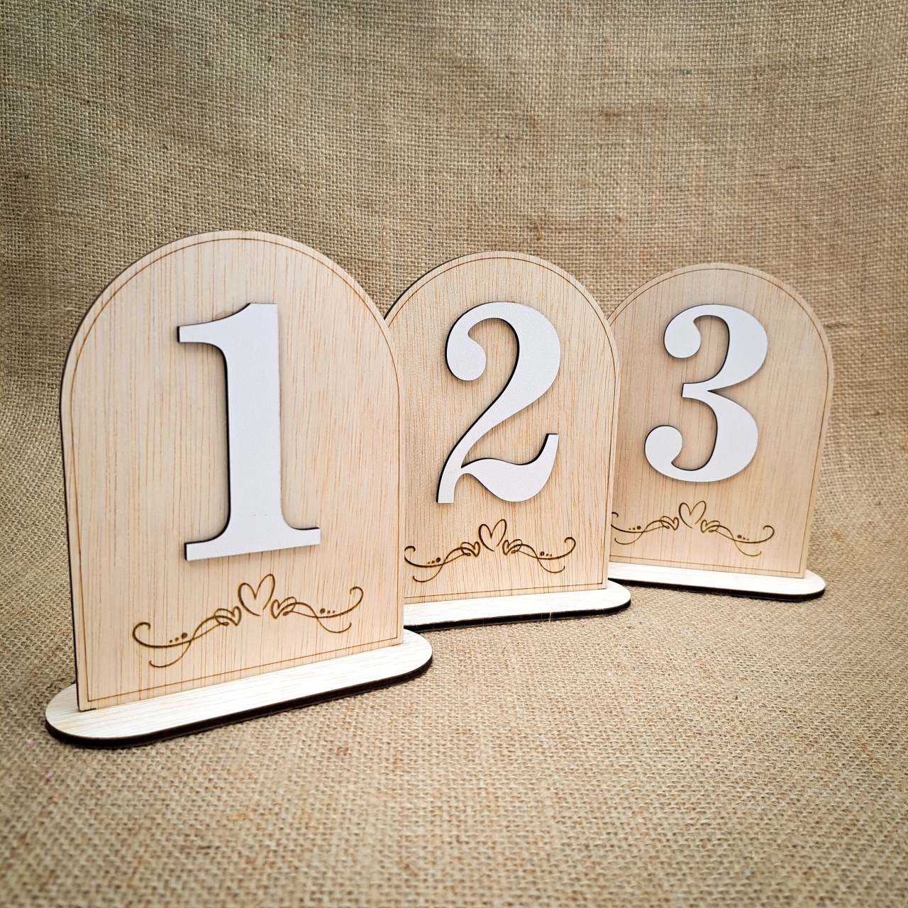 Tabliță număr masă restaurant, 12×16 cm, placaj