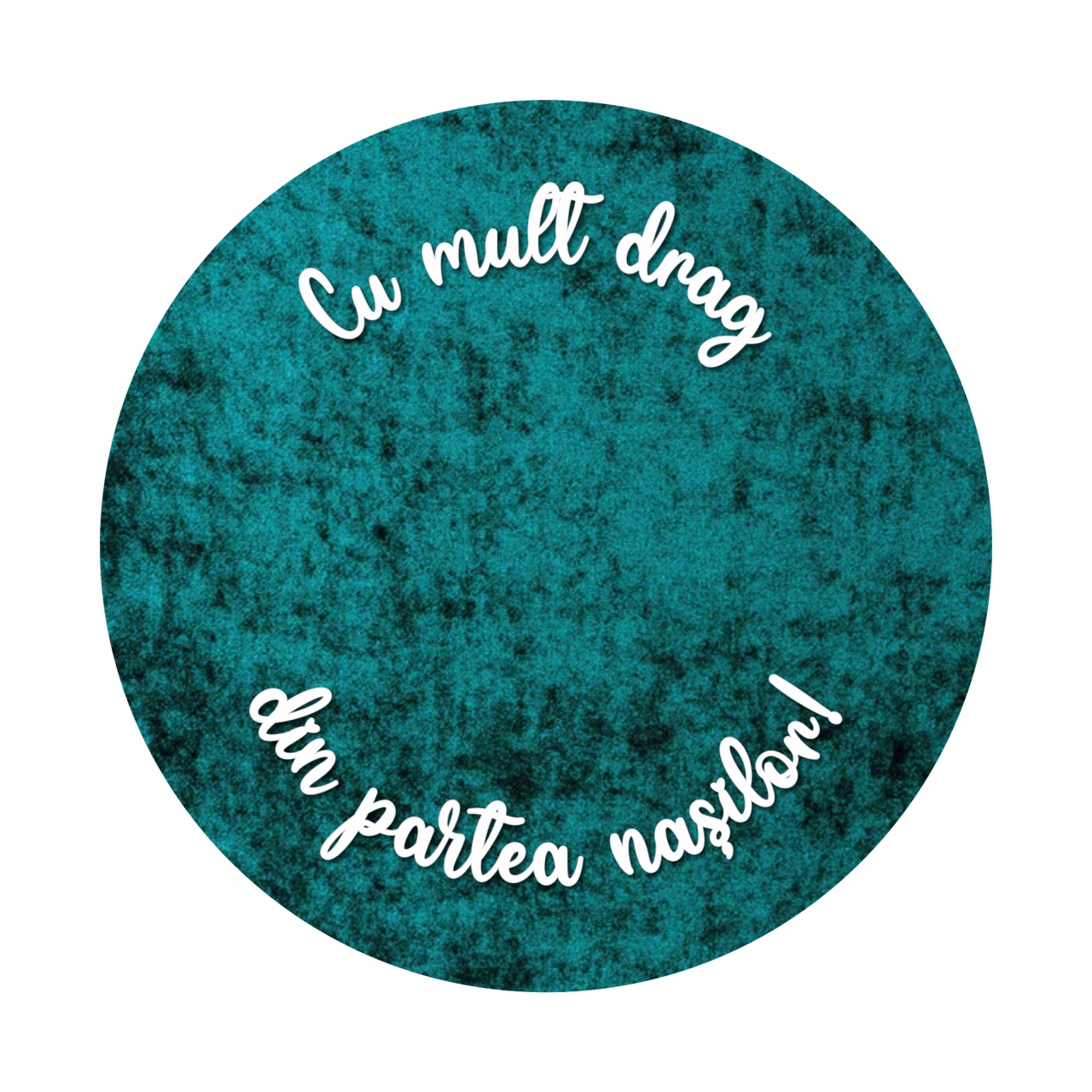 Scris "Cu mult drag din partea nașilor!", pentru trusou de ø40 cm :: 40 cm