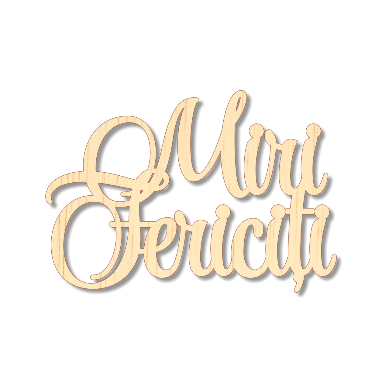 Miri fericiți și Nași Fericiți, placaj lemn necolorat :: 25 cm
