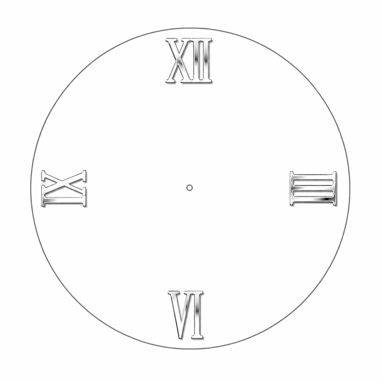 Cifre romane pentru ceas 3-6-9-12, 9 cm, plexi oglindă aurie :: 9 cm