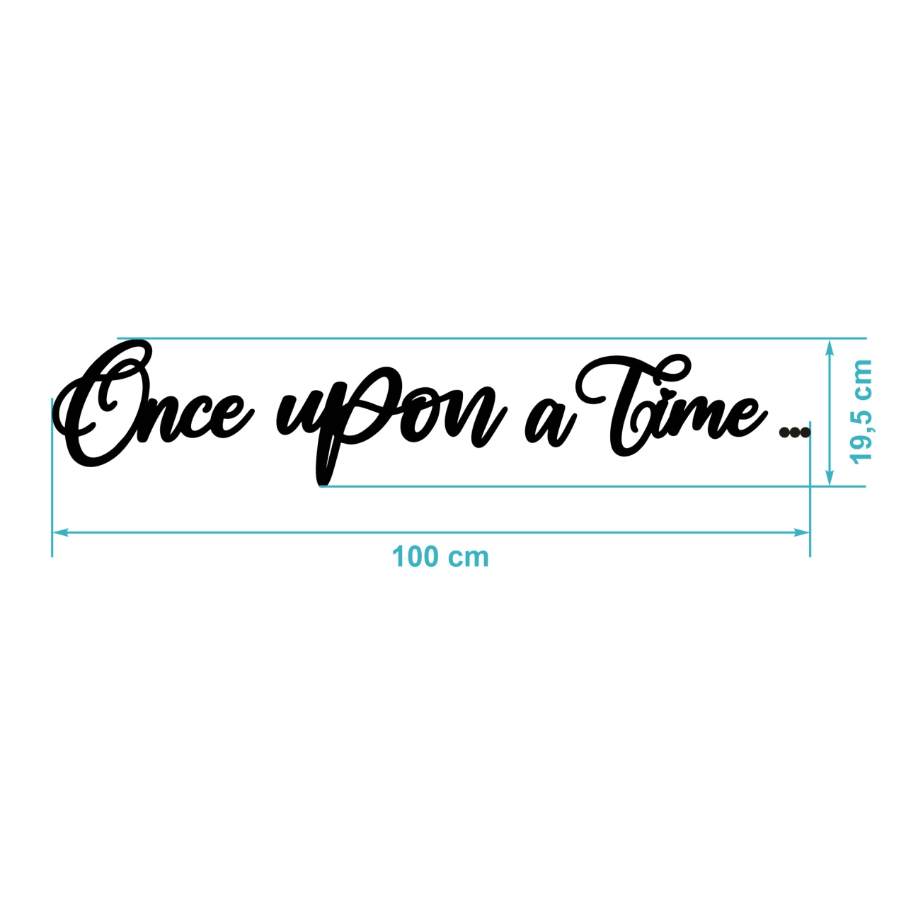 Decorațiune din lemn pentru perete „Once Upon a Time…”, 100 cm lung, lemn
