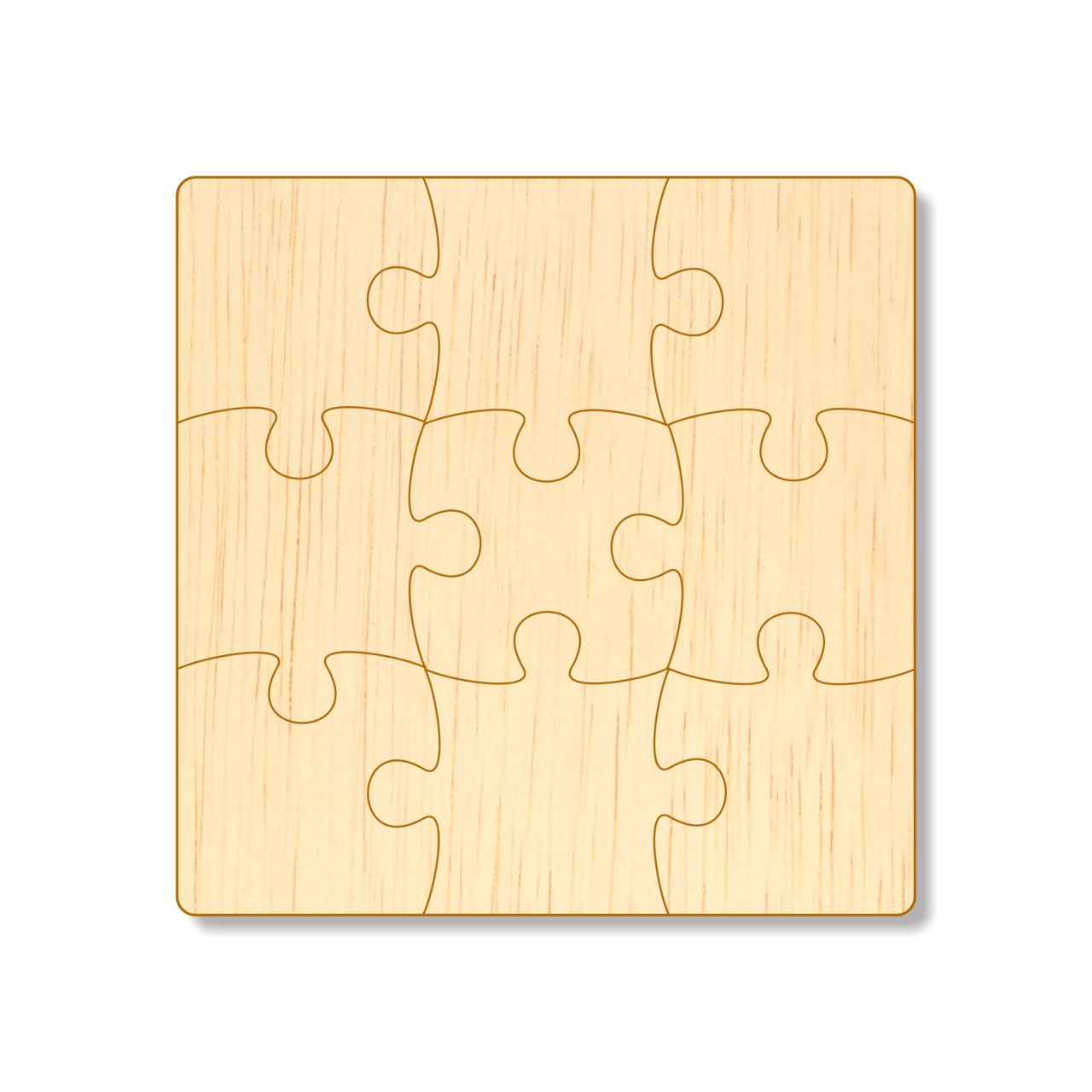Puzzle pătrat 9 piese, 60×60 cm, placaj :: 60 cm