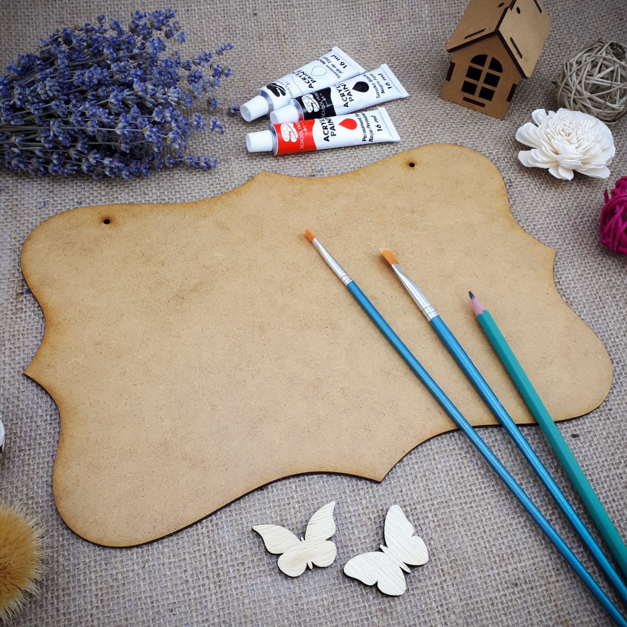 Tăbliță vintage, 60×40 cm, HDF :: 60 cm