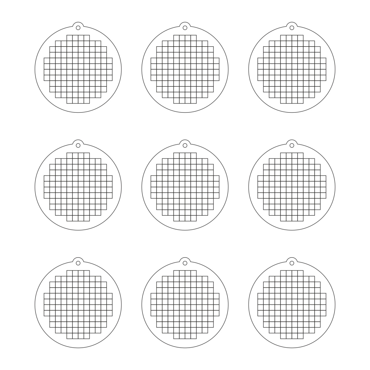 Bază rotundă neagră pt. broderie, Ø38 mm, 2 bucăți, HDF negru